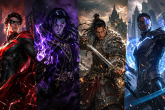 create comic panels, anime and character art