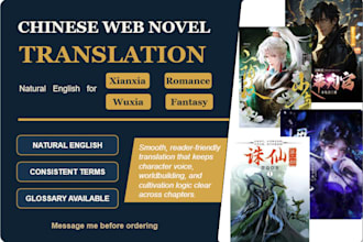 translate chinese web novels into natural english
