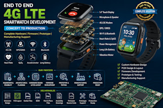 do pcb design for wearable electronic, smartwatch fitness tracker, health device