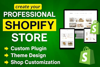 design shopify website, shopify store design or shopify website development