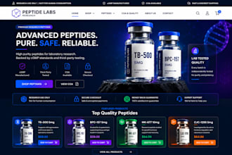 build peptide website fda compliant research peptide woocommerce peptide store