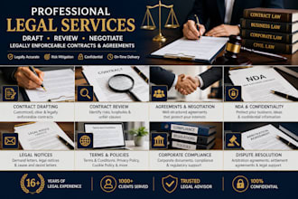 draft, review and revise contracts, legal agreements and commercial documents