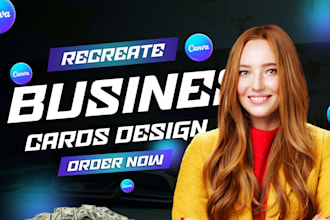 recreate business cards with qr code on canva platform