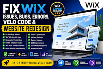 fix wix issues bug error velo code and redesign your wix website