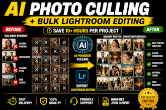 do ai photo culling and bulk photo editing in lightroom