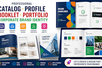 catalogue design profile booklet personal portfolio corporate brand identity