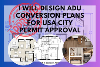 design adu conversion plans for city permit approval USA