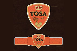 do premium cigar label, cigar band, cigar box, and cigar logo design