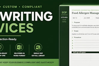 write professional sops for your hospitality business