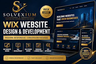 build wix website design, wix development, wix studio, redesign landing page