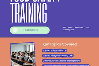 provide online food safety trainings like haccp hmp ghp and iso 22000