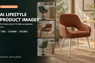 create ai lifestyle product images for home decor and desk accessories