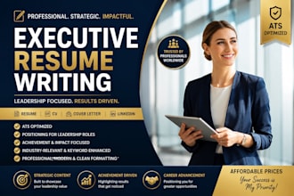 write an executive ats resume and leadership CV