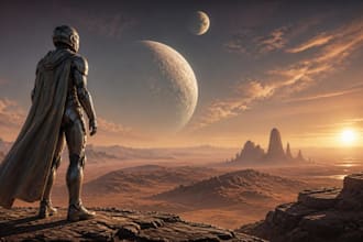 sci fi character illustration or sci fi character