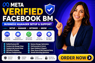 create verified facebook bm, fb business manager, verified bm, business manager
