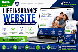 iul and life insurance agent website with lead capture funnel generate leads