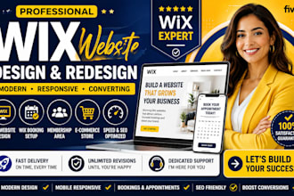 design, redesign wix website, wix booking, membership, SEO and fix wix site