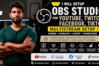 setup obs studio for youtube twitch facebook tiktok multistream