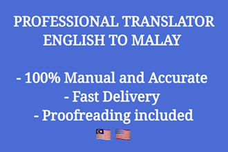 be your professional english to malay translator