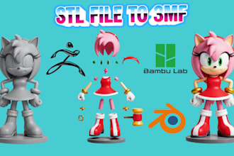 convert stl to 3mf split part add color for bambu lab multicolor 3d printing