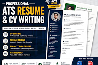 write a professional ats friendly resume and CV
