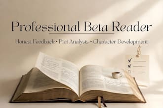 beta read your book and provide a constructive critiquel