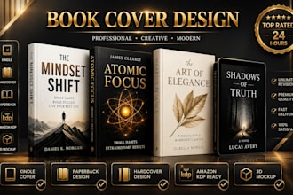 design a professional book cover, ebook cover, amazon KDP cover design