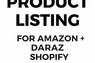 do SEO product listing for daraz amazon and shopify