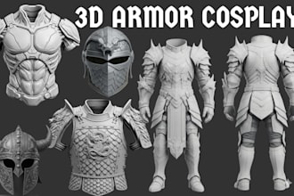 design wearable 3d cosplay armor 3d helmet cosplay creation 3d stl file printing