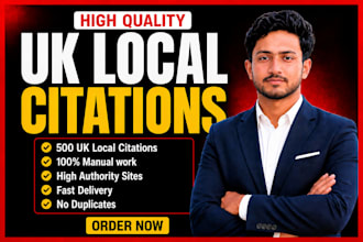 do manually build 500 UK local citations to boost local SEO