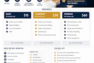 review your powerpoint or pitch deck and give expert feedback
