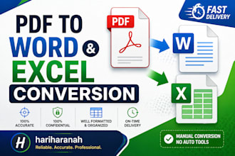 do PDF to word and excel conversion