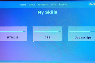 develop a react js website
