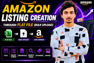 create amazon product listings and upload via flat file