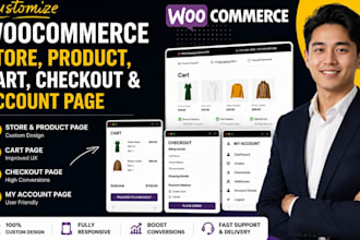 customize woocommerce store, product, cart, checkout and product upload