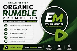 do organic rumble video promotion , rumble channel promotion