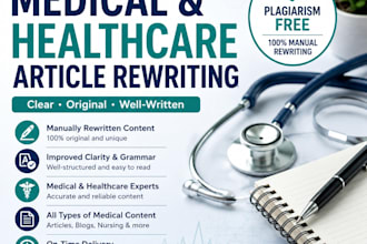 rewrite medical , healthcare articles