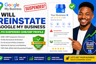 reinstate google my business and fix suspended gmb gbp profile