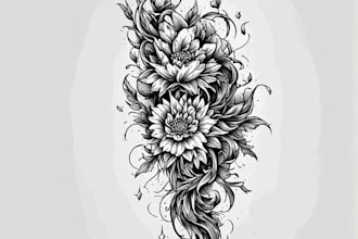 create custom minimalist fine line or geometric tattoo art