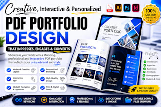 design creative interactive and personalized pdf portfolio