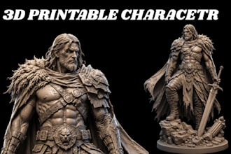 sculpt 3d printable character model stl miniature for resin printing figurine