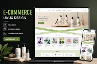design modern ecommerce website UI UX in figma