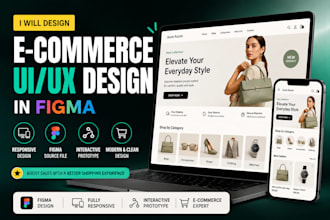 design a modern ecommerce website UI UX in figma