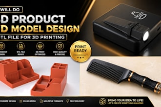 do 3d product, 3d model design stl file for 3d printing