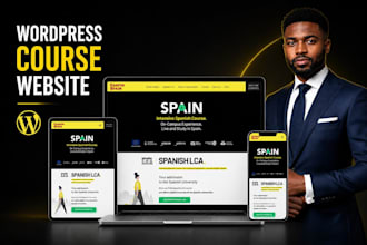 design wordpress lms course website professionally