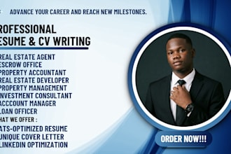 write a professional executive resume cv cover letter that suit your career