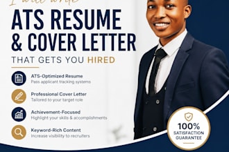 write ats resume, cv, cover letter, 30 60 90 bio day plan, linkedin optimization