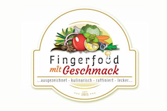 design best quality elegant logo for finger food
