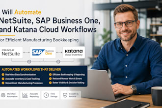 automate netsuite, sap business one,katana cloud for manufacturing bookkeeping