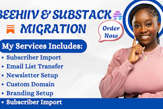 migrate mailchimp convertkit or ghost cms automation to beehiiv or substack